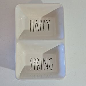 Rae Dunn Happy Spring Divided Dish